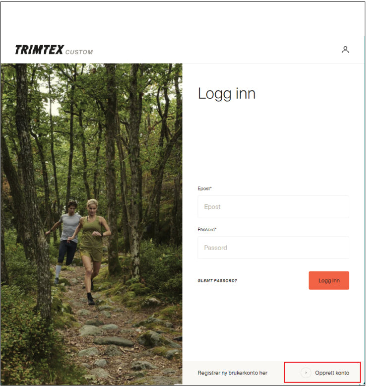 Logg inn via kode | Trimtex